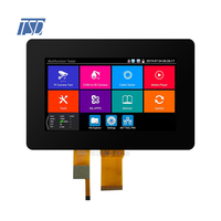 7 ''7 pulgadas Air Tape Bonding 1024x600 Resolución IPS LVDS USB I2C Interfaz LCD Pantalla táctil