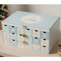 XJY personnalisé L Avent vide bébé mémoire calendrier de l'avent boîte avec revêtement UV magnétique personnalisé tiroir cadeau Logo imprimé