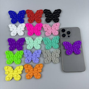 ที่ยึดโทรศัพท์มือถือแบบสุญญากาศซิลิโคนสองด้าน พร้อมสติ๊กเกอร์รูปผีเสื้อ ขายดีจากโรงงาน - Product Image 1