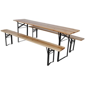 Mesa de pícnic superior para Patio y jardín, mesa plegable de madera para cerveza, 3 unidades - Product Image 1