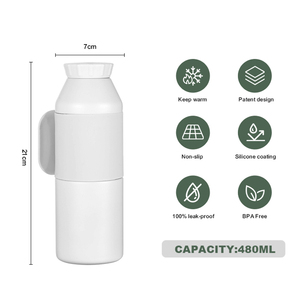 Maleta a juego Botella de agua aislada de acero inoxidable Taza de viaje de 480Ml para deportes al aire libre y actividades <span class=keywords><strong>Trolley</strong></span> Case Friendly - Product Image 6