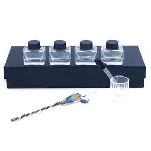 Juego de Plumas de Tinta Dicroicas de Cristal Arcoíris para Caligrafía y Firma, Estilo <span class=keywords><strong>Murano</strong></span>, Listo para Enviar - Product Image 3