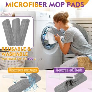 Mopa Plana Mágica para Limpieza de Pisos Domésticos y Comerciales, 3 Cabezales de Microfibra, Botella de 800 ml con Rociador, Mopa Giratoria para Limpiar Pisos - Product Image 2