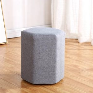 Modern Living Room <b>Bedroom</b> Fabric Footstool Hexagon Light Weight Ottoman <b>Stool</b> Office Lobby Waiting Sofa <b>Stool</b> - Product Image 3
