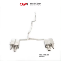 CGW Qualité supérieure Soupapes de silencieux d'échappement Système de tuyauterie Tuyaux d'échappement Catback pour Benz W213 E53 3.0T