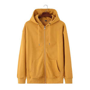 เสื้อสเวตเตอร์แบบมีฮู้ดสำหรับผู้ชายและผู้หญิงเสื้อสเวตเตอร์มีซิปรูดแบบลำลองสำหรับผู้ชายและผู้หญิงผ้าคอตตอนออร์แกนิกทรงโอเวอร์ไซส์ออกแบบโลโก้ได้ตามต้องการ - Product Image 3