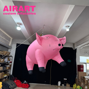 Encantadora cerdo inflable Rosa piggy desfile de Carnaval - Product Image 6