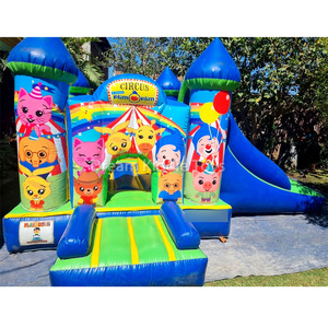 Castillo Inflable de Circo para Niños, Juego de Fiesta Infantil, Brincolín Inflable con Tobogán - Product Image 5