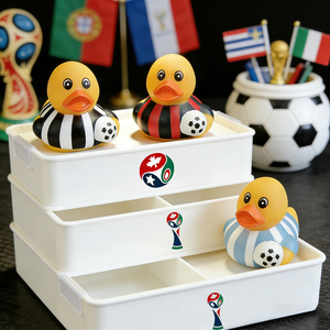 Canard en caoutchouc de football pour enfants, canards sportifs pour le bain, cadeaux d'anniversaire, cadeaux de baby shower, activités en classe, été, plage et piscine - Product Image 3