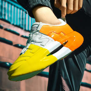 Zapatos de Moda Otoñales, Estilo Europeo, Pintados con Spray, Color Block, Zapatos de Hombre con Suela Gruesa y Plataforma Alta - Product Image 3