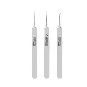 Kit de pinces à points noirs et extracteurs d'acné, style salon de beauté, qualité industrielle, manche en plastique, garantie 1 an - Product Image 1