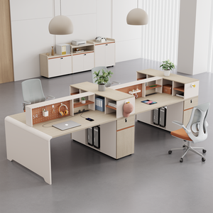 <span class=keywords><strong>Escritorio</strong></span> Específico para Finanzas con <span class=keywords><strong>Panel</strong></span> <span class=keywords><strong>Perforado</strong></span> o Doble Estación de Trabajo enfrentadas en la Oficina - Product Image 2