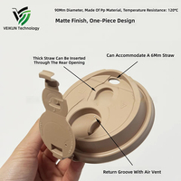 Couvercle coulissant en plastique anti-déversement et anti-fuite sans BPA avec trou pour paille pour gobelets et bouteilles, café, thé, couleur personnalisée