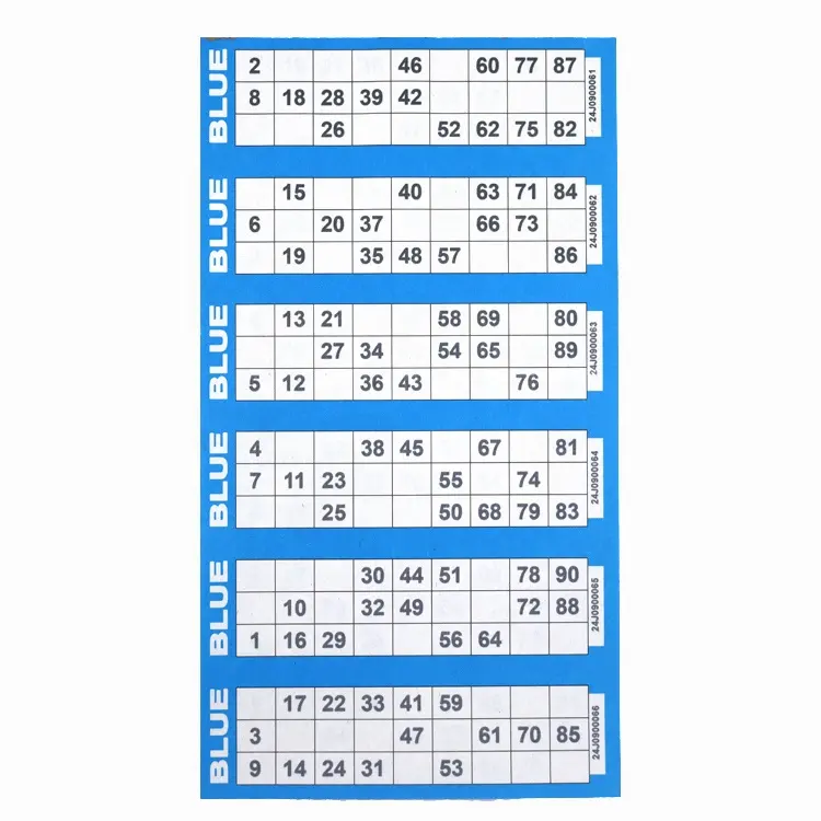 Paper Game Cards Mixed Color Bingo Game Set Disposable Bingo Card Board Printable