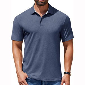 Polo pour homme respirant, nouvelle mode, sur mesure, coupe ajustée, manches courtes, faible MOQ, polos de haute qualité - Product Image 1