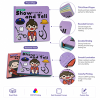 Impression personnalisée de livres cartonnés pour enfants, papier offset, pages en carton épais, coins arrondis, couleur pleine, apprentissage des bébés, OEM