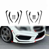 Autocollant de ventilation avant en ABS noir brillant et motif carbone pour Mercedes CLA C117 2013-2015