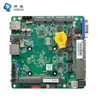 Carte mère avec processeur Intel Celeron J4125 DDR4 SATA Linux Ubuntu 4 LAN RJ45 Pare-feu Serveur Routeur Carte mère industrielle