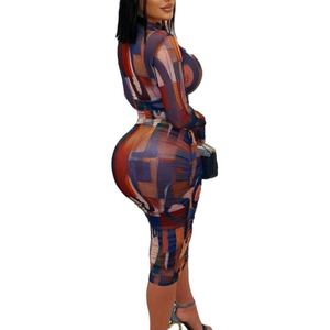 Nuevo Vestido de Verano para Mujer, Elegante y Moderno, con Estampado de Malla - Product Image 4