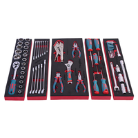 Ensemble de 56 outils multifonctionnels en acier au carbone avec cliquet, douilles, tournevis et pinces, dans un coffret rigide - Kit d'outils manuels OEM/OBM pour voiture et maison