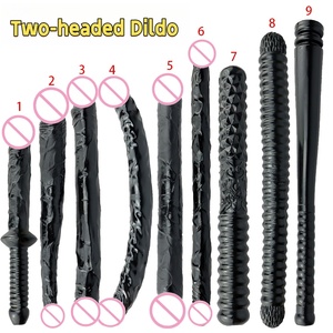 Dildo double tête pour femme, simulation vaginale dragon, jouet sexuel lesbien, jouet pour adultes gay, PVC médical noir, livraison directe, livraison gratuite - Product Image 1