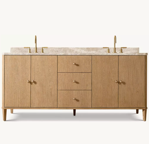 Juegos de Muebles de Baño de Lujo, Estilo Americano, Muebles de Baño de Madera con Lavabo Doble - Product Image 3