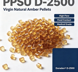 Granulés de plastique autoclavables en résine de polyphénylsulfone (PPSU) vierge D-2500 Solvay Duradex, transparente ambre naturelle - Product Image 4