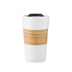 Hersteller kunden spezifische Keramik flasche 450 ML BPA Free Food Grade Kaffee Tee Keramik becher mit Deckel