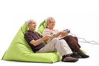Fauteuil pouf triangulaire moderne en tissu 2025 pour adultes, canapé inclinable pour usage extérieur