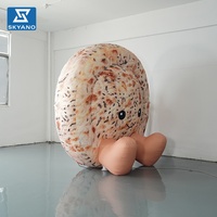 Modèle gonflable personnalisé de gâteau aux graines de sésame en forme de dessin animé, accessoire gonflable hermétique pour la décoration de festivals culinaires en extérieur