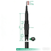 Capteur de pH intelligent au sémium 0-14pH IP68 avec boîtier PPS 4-20mA pour la surveillance de la qualité de l'eau des eaux usées, de l'aquaculture et des eaux alimentaires