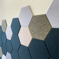 Panneaux d'absorption acoustique hexagonaux en stock d'usine, panneaux acoustiques autocollants, équipement de studio de musique, ensemble de panneaux muraux