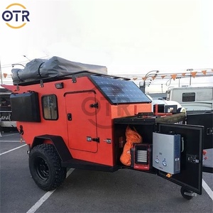 <span class=keywords><strong>Mini</strong></span> caravana ligera <span class=keywords><strong>2022</strong></span> para acampar al aire libre Camper todoterreno con cocina exterior para 4 personas - Product Image 3