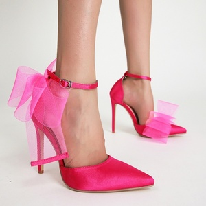 รองเท้าส้นสูงแบบผูกโบว์แฟชั่นเซ็กซี่สำหรับผู้หญิง รุ่นใหม่ประจำฤดูร้อนปี 2025 สายรัดข้อเท้า ดีไซน์หรูหรา เหมาะสำหรับงานแต่งงานและงานปาร์ตี้ - Product Image 5