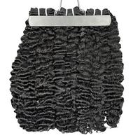 Extensions de Cheveux Humains Bouclés Européens Double Drawn 8 Pouces Noir Naturel 10A Remy Cheveux Vierges en Paquets