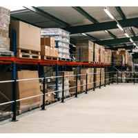 Plateforme de grenier épaissie, démontable, robuste, multi-niveaux, en structure d'acier, avec protection anticorrosion, pour bureau et entrepôt