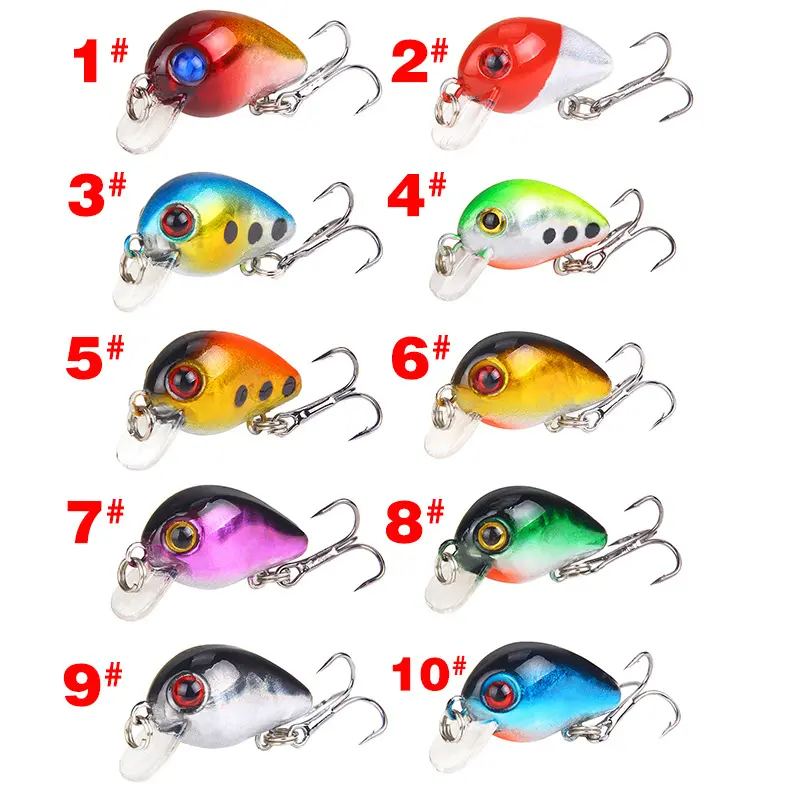 New Crank baits Set Lure Fishing Hard Swim baits Boat Ocean Topwater Mini Floating Crank Lures for Trout Bass