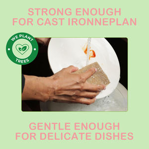 biologisch abbaubarer natürlicher Küchenschwamm kompostierbarer Zellstoff- und Kokosnuss-Reinigungsschwamm umweltfreundlicher Schwamm - Product Image 3