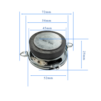 ZXGS Speaker Mini portabel, Speaker Multimedia eksternal suara keras 4 Ohm 3W, Speaker Mini portabel Model 52mm