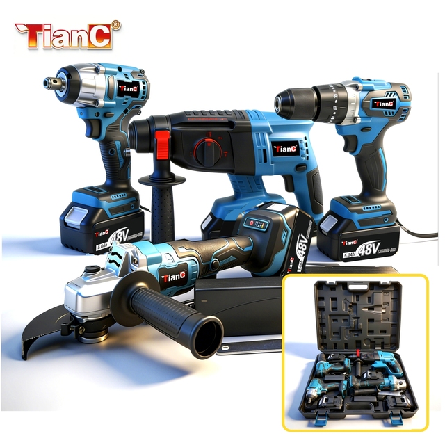 Wholesale 21V Portable Brushless Cordless Drill, Lithium Battery Power Tool Kit