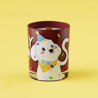 Magnifiques bougies en cire de soja personnalisées imprimées avec motif chien, pour la maison, le spa, les mariages, les fêtes, parfumées