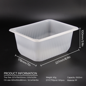 Tùy chỉnh dùng một lần thực phẩm khay PP khay thịt đông lạnh thermoformed khay tùy chỉnh dùng một lần nhựa thịt bò thực phẩm khay - Product Image 2