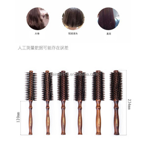 Peigne à friser Q19 avec manche en bambou et design cylindrique à <span class=keywords><strong>boucle</strong></span> interne pour hommes et femmes, pour la coiffure - Product Image 6