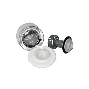 Scarico per lavabo in ceramica bianca con foro, G1 1/4, tappo a scomparsa con cestello filtro - Product Image 4