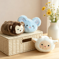 Tapis de souris personnalisables en peluche anti-stress, modèles de petits animaux (raton laveur, pingouin), vente en gros directe