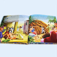 Bible pour enfants personnalisée à couverture rigide, impression offset, estampage à chaud, revêtement UV, couverture dorée, papier d'art, taille personnalisée pour