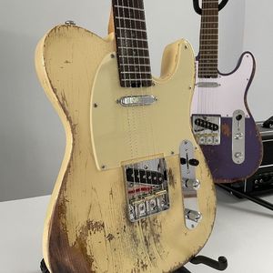 Corps en frêne, manche en érable torréfié, tête ronde, frettes en acier inoxydable, <span class=keywords><strong>guitare</strong></span> électrique vintage et <span class=keywords><strong>antique</strong></span> - Product Image 1