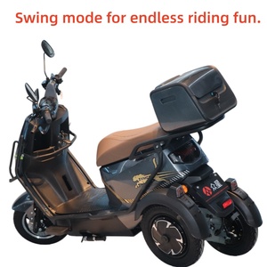 Triciclo Eléctrico de Carrocería Cerrada Inclinable de Doble Motor Fabricado en China, <span class=keywords><strong>Jiangsu</strong></span>, 70 km/h, Carga Útil de 200-300 kg, para Entrega Comercial de Alimentos - Product Image 6