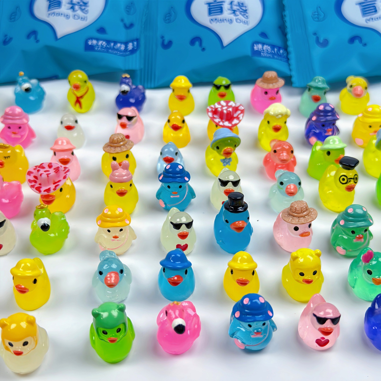 Bolsa ciega de pato colorida que brilla en la oscuridad (1 pieza)