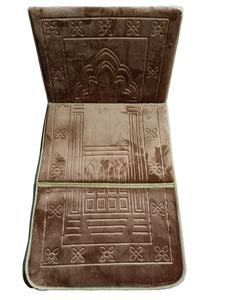 Tapis de Prière Musulman Pliable Gaufré Très Demandé Sejadah <span class=keywords><strong>Sandar</strong></span> avec Dossier et Poche - Product Image 3